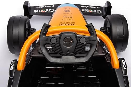 Coche eléctrico para niños de 3 a 5 años McLaren, Reproductor MP3, Mando a Distancia, suspensión (Naranja)