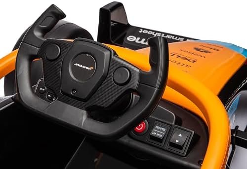 Coche eléctrico para niños de 3 a 5 años McLaren, Reproductor MP3, Mando a Distancia, suspensión (Naranja)