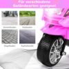 GOPLUS Moto Electrica para Niños de 3 a 7 Años con Batería 6V, Motocicleta Eléctrica con Luz Música Pedal Caja de Almacenaje, 3 KM/H, 3 Ruedas, Vehículos de Carga Máxima 25 KG, 82×36×52,5 CM, Rosa